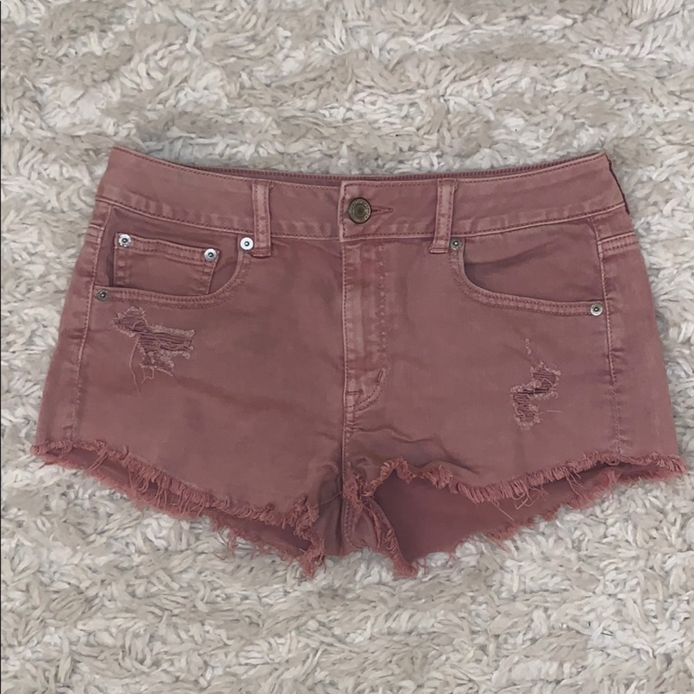 AE Distressed Denim Shorts